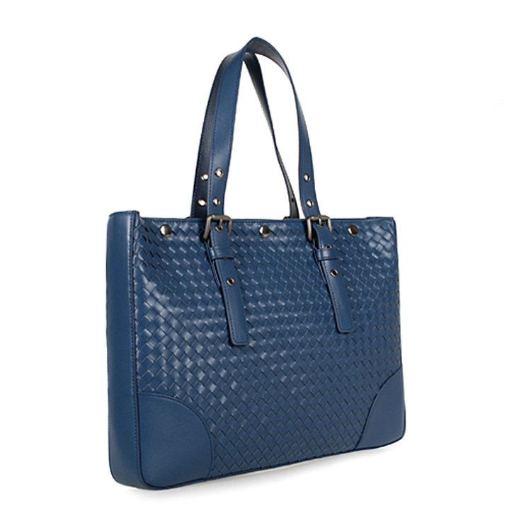 Bottega Veneta intrecciato leather shoulder bag 1159348-5 blue - Click Image to Close